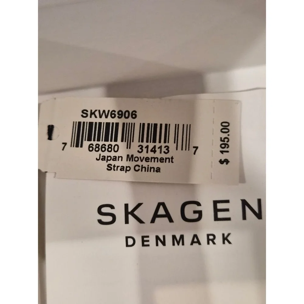 Skagen Melbye Mens Titanium Watch Blue Dial Brown Leather Strap SKW6906 New - Picture 8 of 9